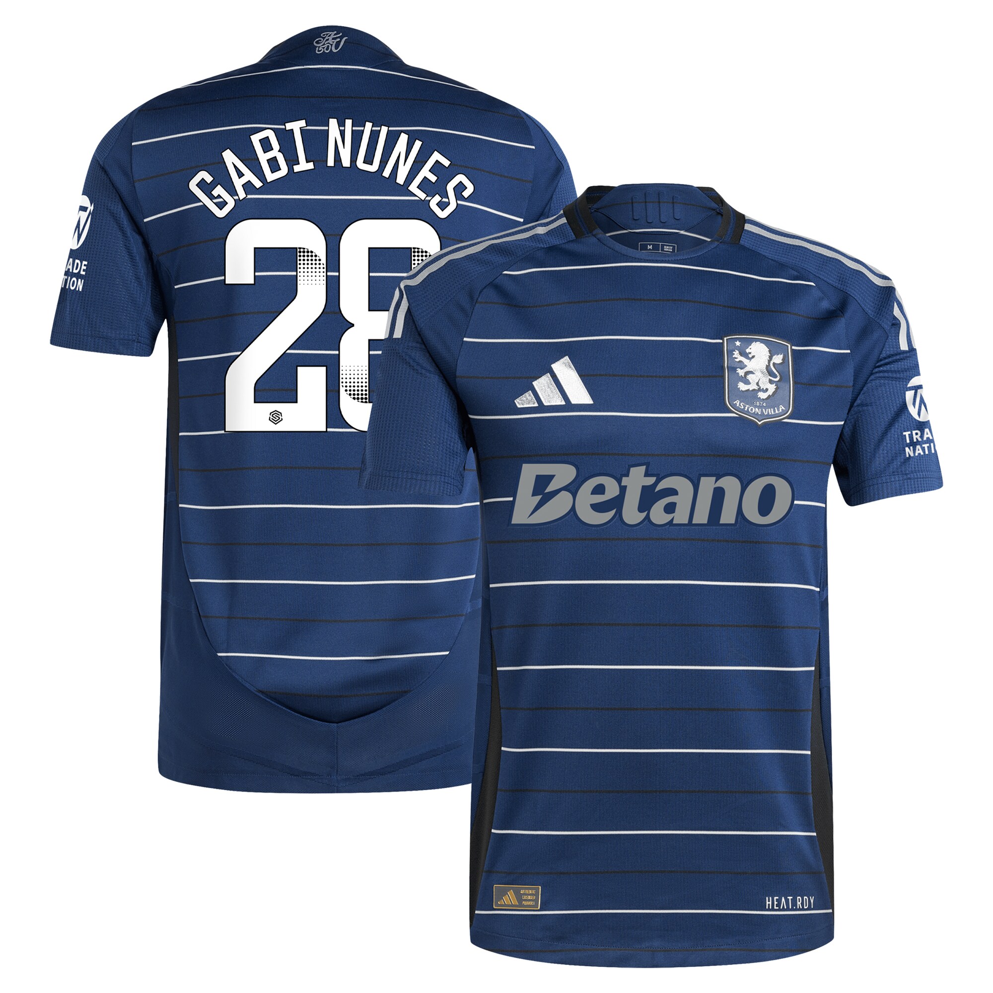 aston villa adidas wsl third authentic shirt 2024-25 with gabi nunes 28 printing Collection | Official Aston Villa Kits for Fans