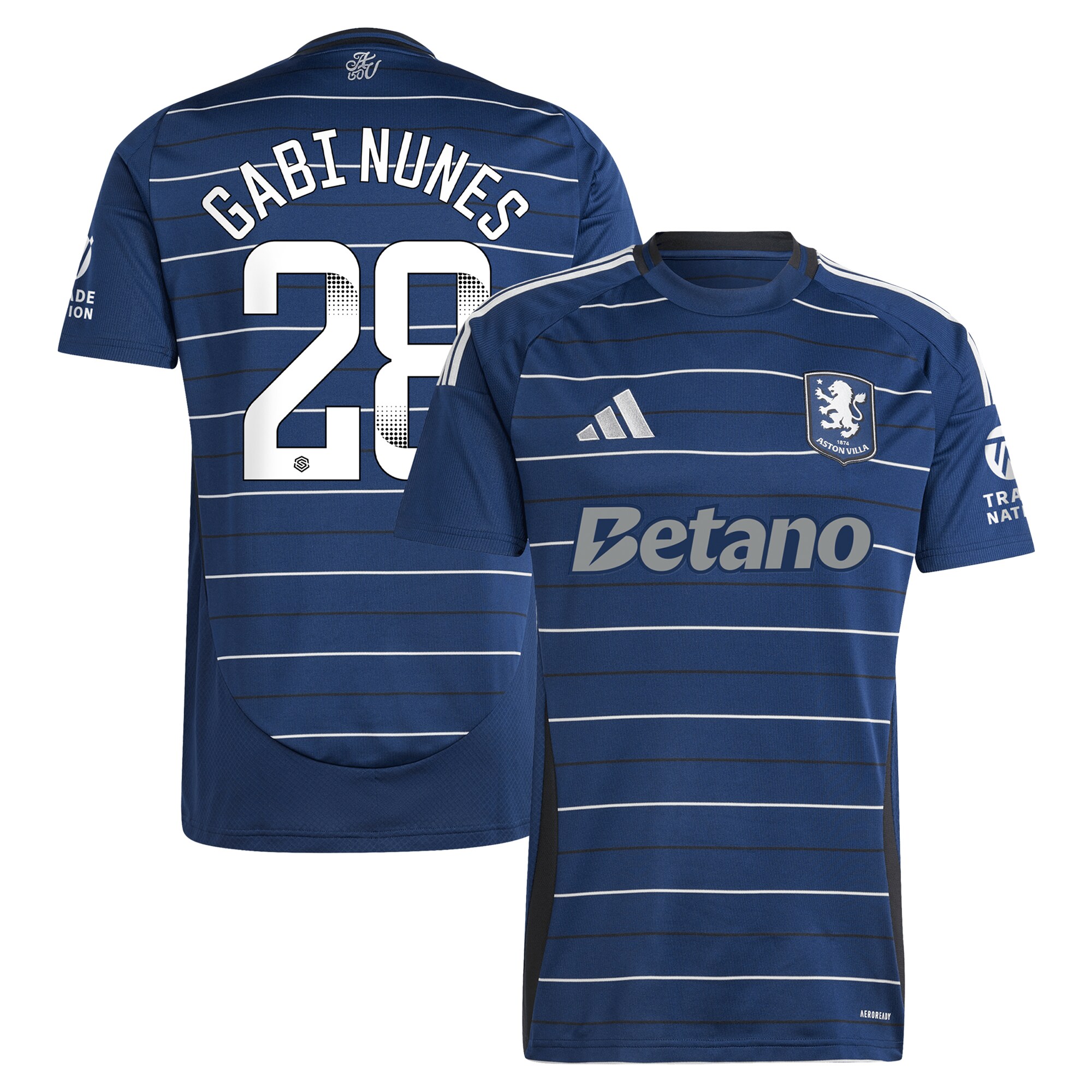 aston villa adidas wsl third shirt 2024-25 with gabi nunes 28 printing Collection | Official Aston Villa Kits for Fans