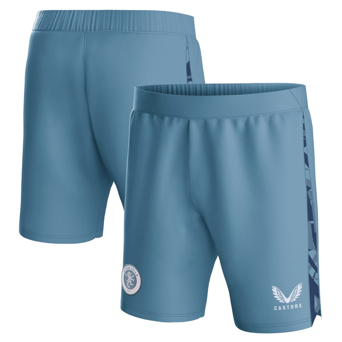 aston villa castore third shorts 2023-24 – kids with custom printing Collection | Official Aston Villa Kits for Fans