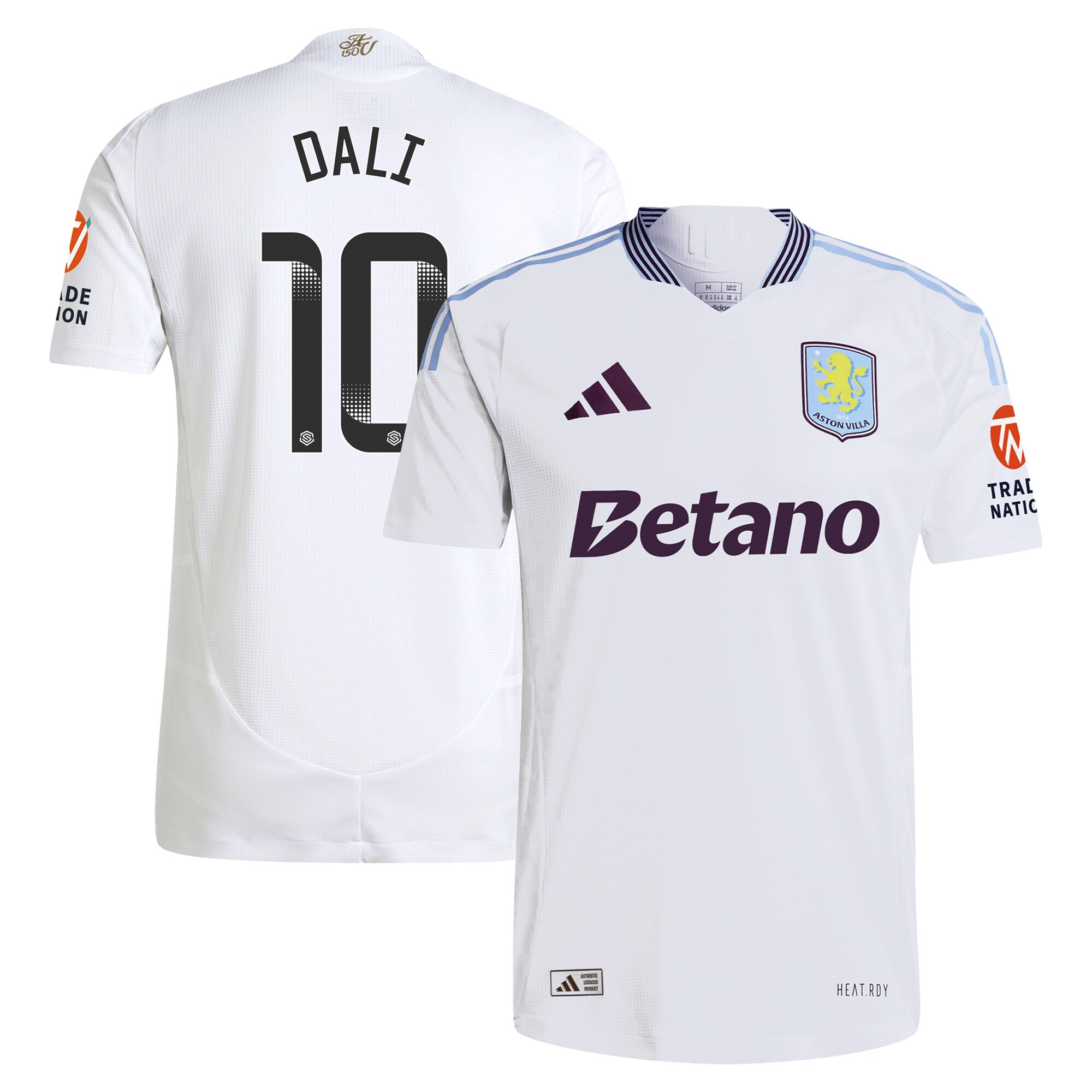 aston villa wsl adidas away authentic shirt 2024-25 with dali 10 printing Collection | Official Aston Villa Kits for Fans