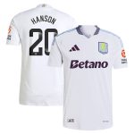 aston villa wsl adidas away authentic shirt 2024-25 with hanson 20 printing Collection | Official Aston Villa Kits for Fans