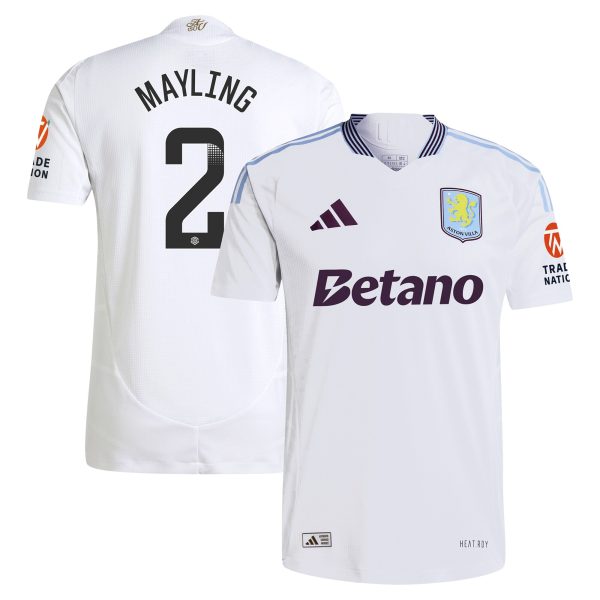 aston villa wsl adidas away authentic shirt 2024-25 with mayling 2 printing Collection | Official Aston Villa Kits for Fans