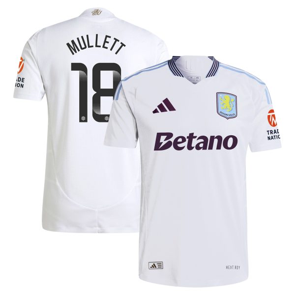aston villa wsl adidas away authentic shirt 2024-25 with mullett 18 printing Collection | Official Aston Villa Kits for Fans