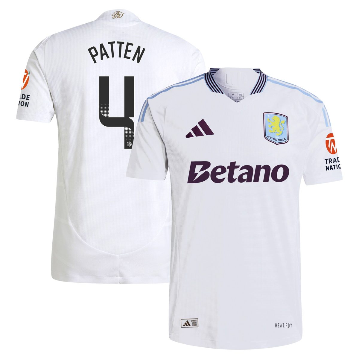 aston villa wsl adidas away authentic shirt 2024-25 with patten 4 printing Collection | Official Aston Villa Kits for Fans