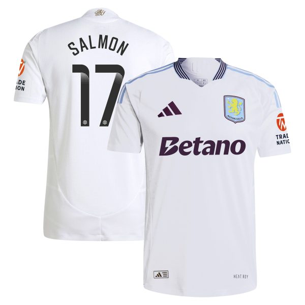 aston villa wsl adidas away authentic shirt 2024-25 with salmon 17 printing Collection | Official Aston Villa Kits for Fans