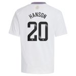 aston villa wsl adidas away shirt 2024-25 – kids with hanson 20 printing Collection | Official Aston Villa Kits for Fans