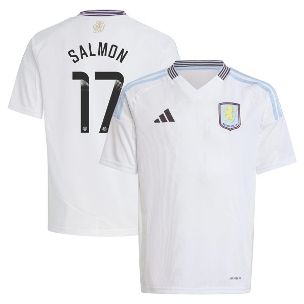 aston villa wsl adidas away shirt 2024-25 – kids with salmon 17 printing Collection | Official Aston Villa Kits for Fans