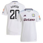 aston villa wsl adidas away shirt 2024-25 – womens with hanson 20 printing Collection | Official Aston Villa Kits for Fans
