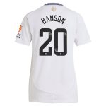 aston villa wsl adidas away shirt 2024-25 – womens with hanson 20 printing Collection | Official Aston Villa Kits for Fans