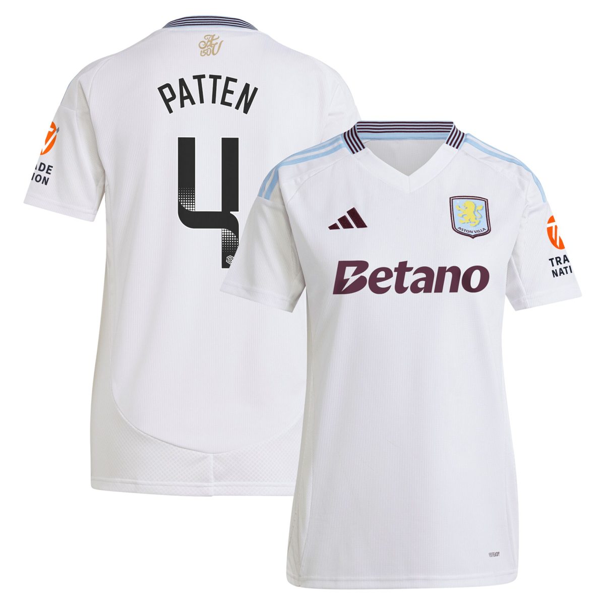 aston villa wsl adidas away shirt 2024-25 – womens with patten 4 printing Collection | Official Aston Villa Kits for Fans