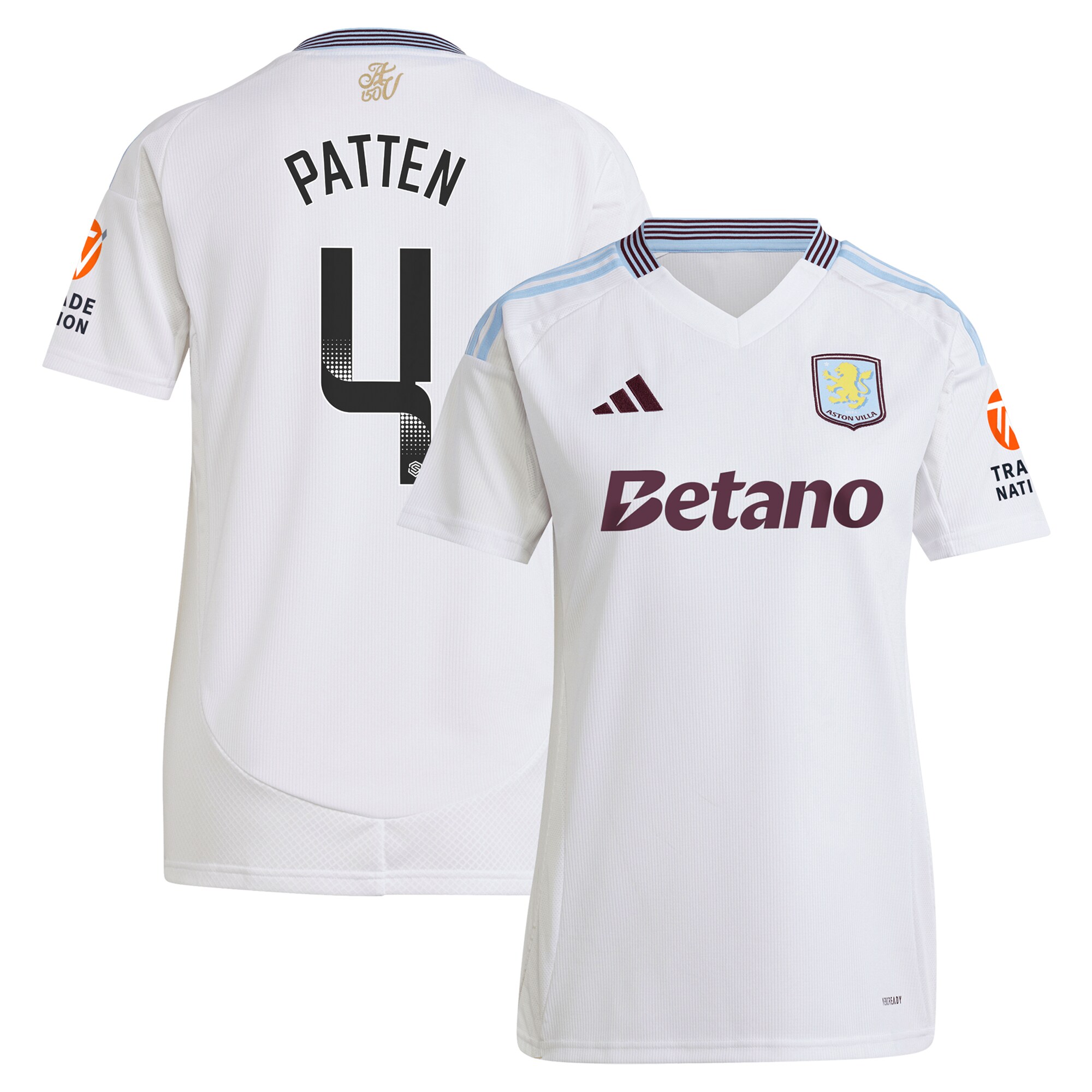 aston villa wsl adidas away shirt 2024-25 – womens with patten 4 printing Collection | Official Aston Villa Kits for Fans