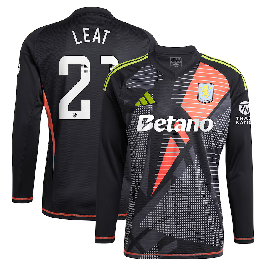aston villa wsl adidas goalkeeper shirt 2024-25 – long sleeve with leat 21 printing – 202030947 Collection | Official Aston Villa Kits for Fans