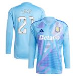 aston villa wsl adidas goalkeeper shirt 2024-25 – long sleeve with leat 21 printing – 202030996 Collection | Official Aston Villa Kits for Fans