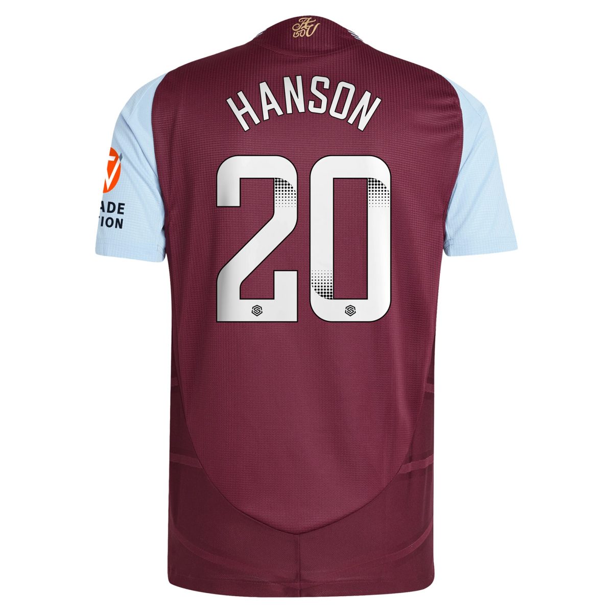 aston villa wsl adidas home authentic shirt 2024-25 with hanson 20 printing Collection | Official Aston Villa Kits for Fans