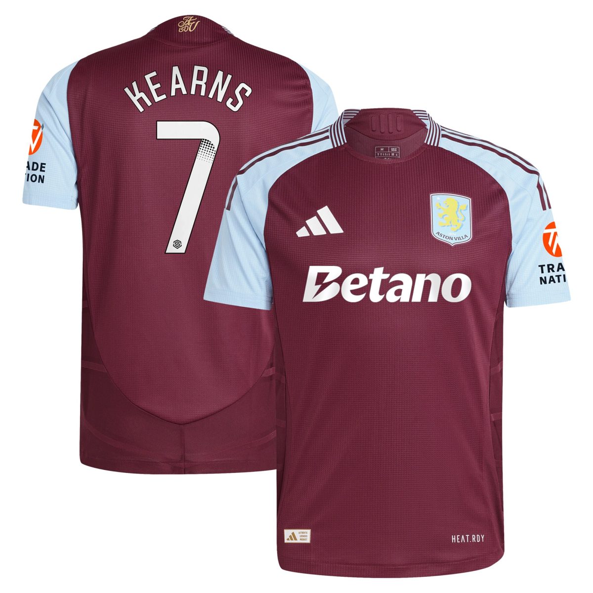 aston villa wsl adidas home authentic shirt 2024-25 with kearns 7 printing Collection | Official Aston Villa Kits for Fans