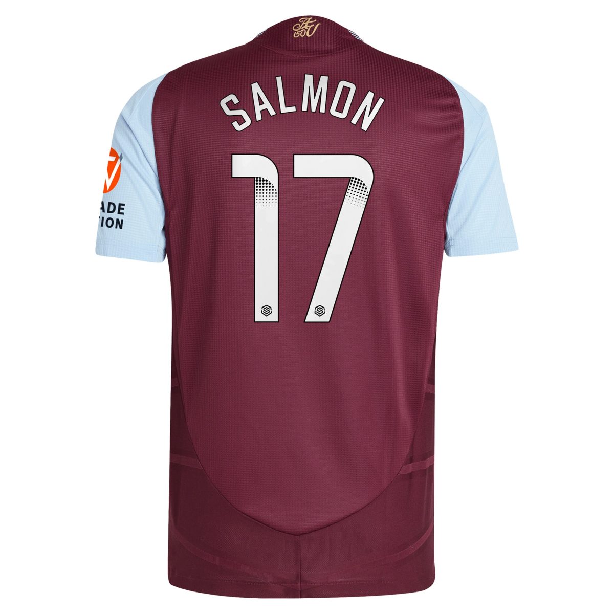 aston villa wsl adidas home authentic shirt 2024-25 with salmon 17 printing Collection | Official Aston Villa Kits for Fans