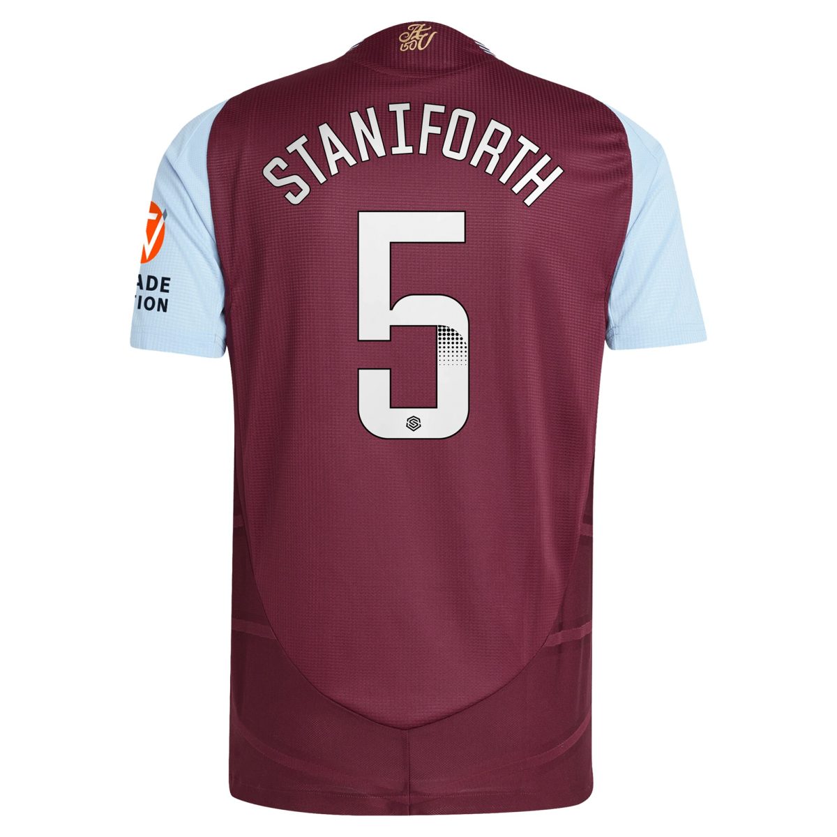 aston villa wsl adidas home authentic shirt 2024-25 with staniforth 5 printing Collection | Official Aston Villa Kits for Fans