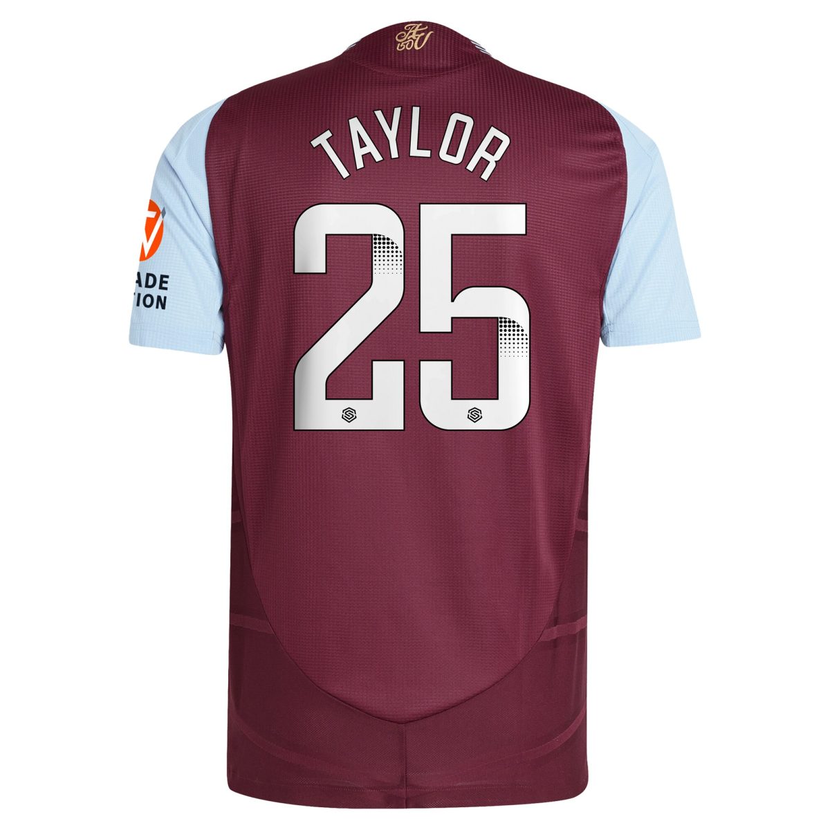 aston villa wsl adidas home authentic shirt 2024-25 with taylor 25 printing Collection | Official Aston Villa Kits for Fans