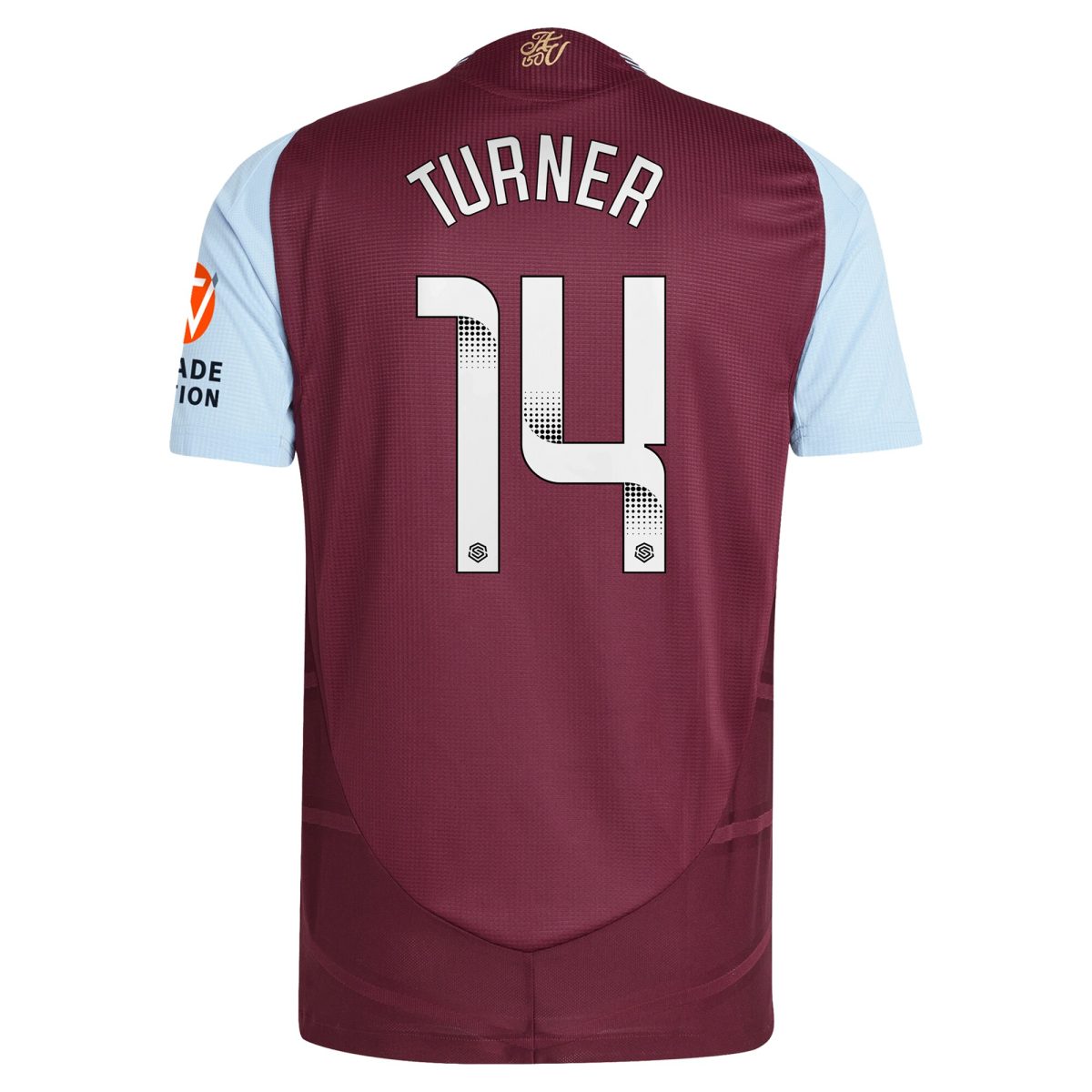 aston villa wsl adidas home authentic shirt 2024-25 with turner 14 printing Collection | Official Aston Villa Kits for Fans