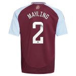 aston villa wsl adidas home shirt 2024-25 – kids with mayling 2 printing Collection | Official Aston Villa Kits for Fans