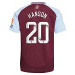 aston villa wsl adidas home shirt 2024-25 with hanson 20 printing Collection | Official Aston Villa Kits for Fans