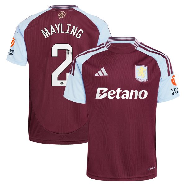 aston villa wsl adidas home shirt 2024-25 with mayling 2 printing Collection | Official Aston Villa Kits for Fans