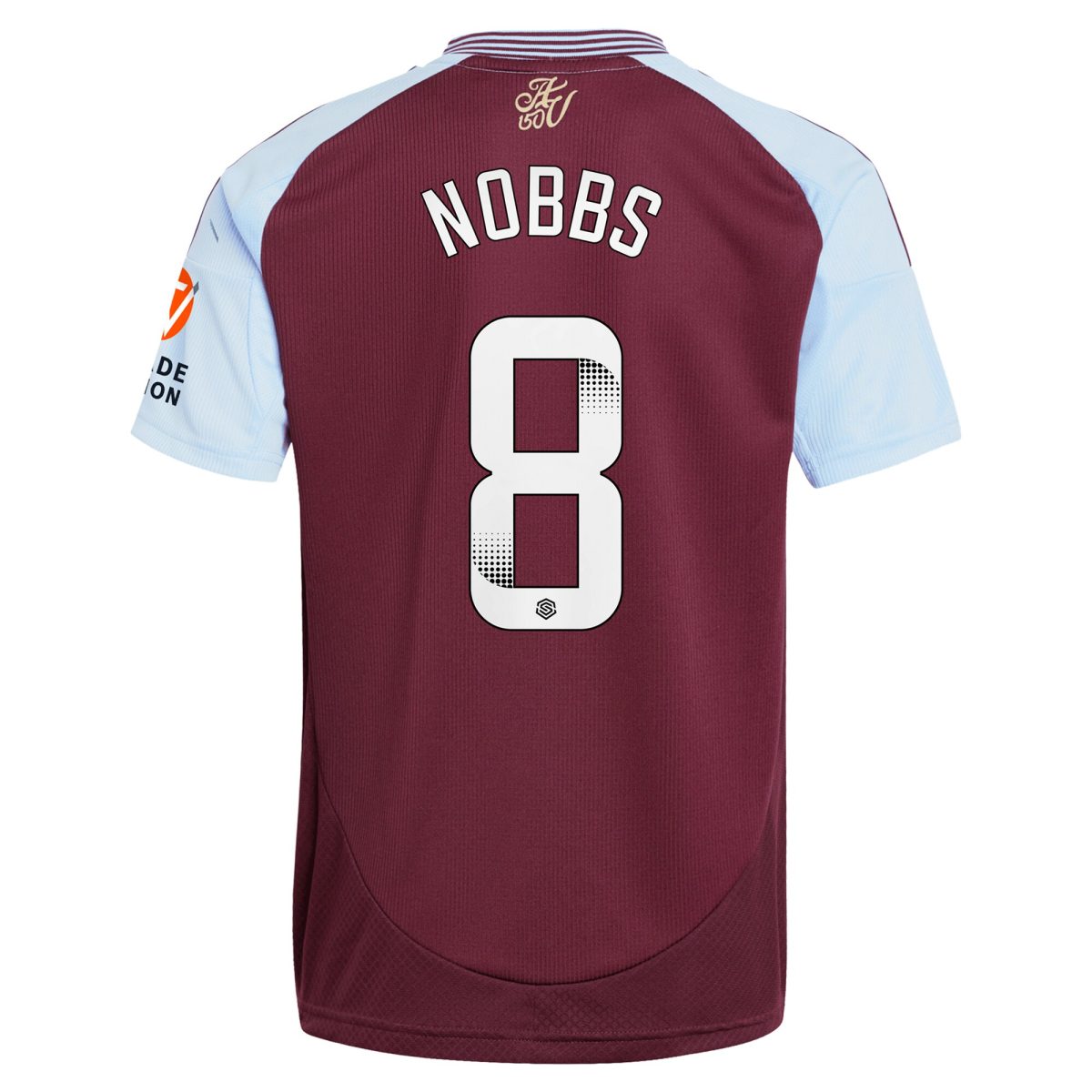 aston villa wsl adidas home shirt 2024-25 with nobbs 8 printing Collection | Official Aston Villa Kits for Fans