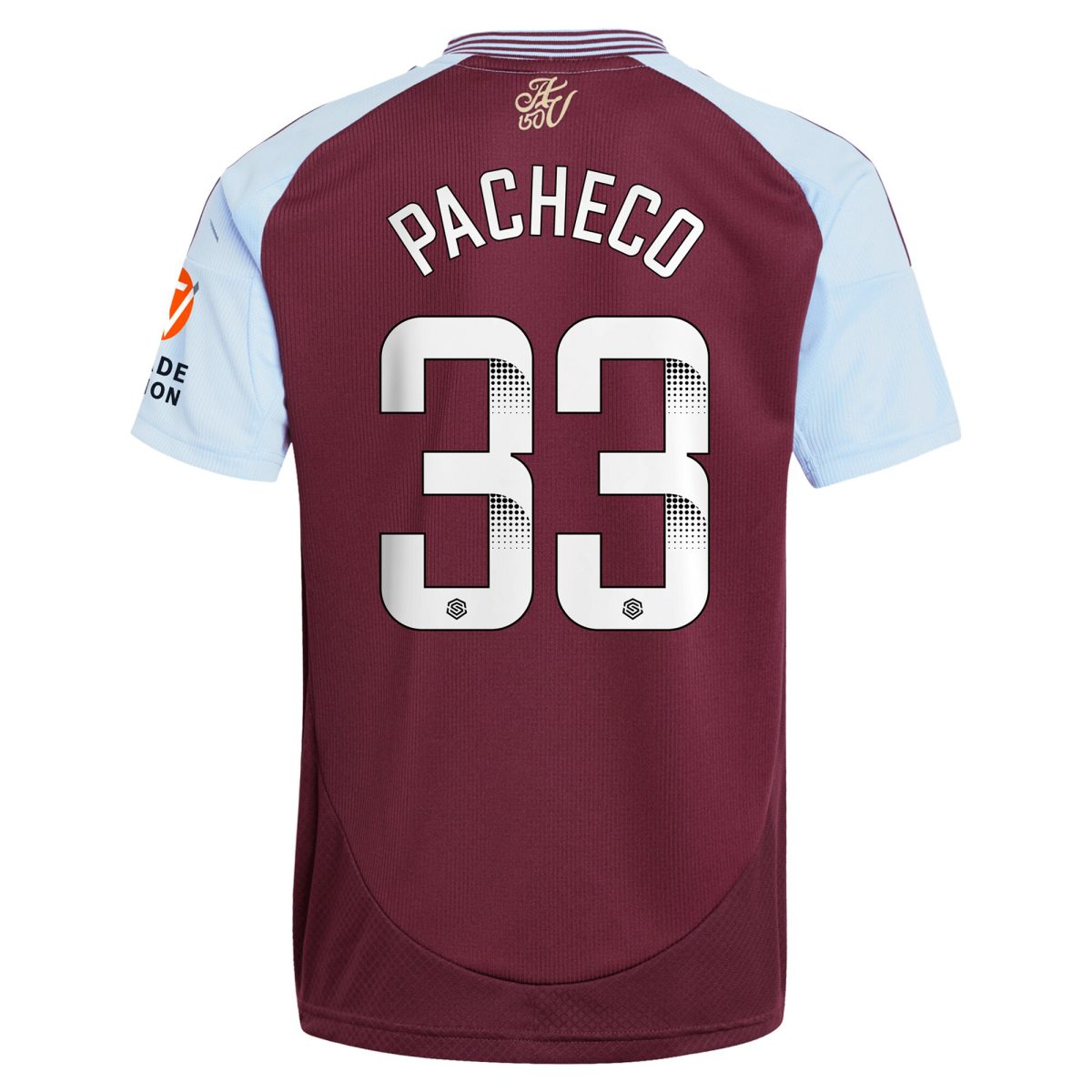 aston villa wsl adidas home shirt 2024-25 with pacheco 33 printing Collection | Official Aston Villa Kits for Fans