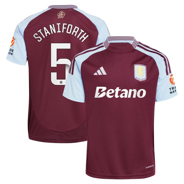 aston villa wsl adidas home shirt 2024-25 with staniforth 5 printing Collection | Official Aston Villa Kits for Fans