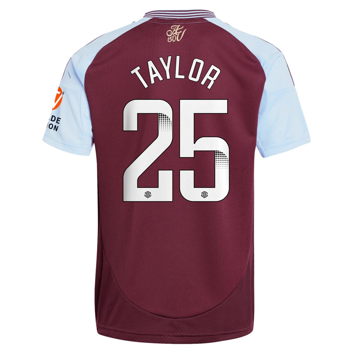 aston villa wsl adidas home shirt 2024-25 with taylor 25 printing Collection | Official Aston Villa Kits for Fans