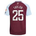 aston villa wsl adidas home shirt 2024-25 with taylor 25 printing Collection | Official Aston Villa Kits for Fans