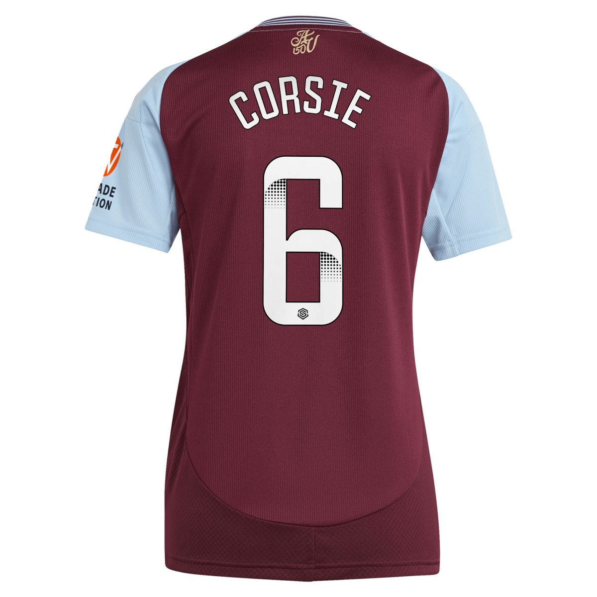 aston villa wsl adidas home shirt 2024-25 – womens with corsie 6 printing Collection | Official Aston Villa Kits for Fans