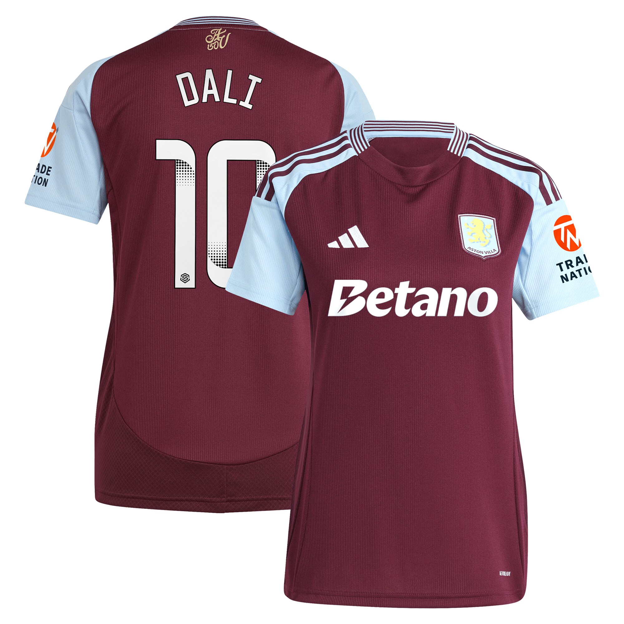 aston villa wsl adidas home shirt 2024-25 – womens with dali 10 printing Collection | Official Aston Villa Kits for Fans
