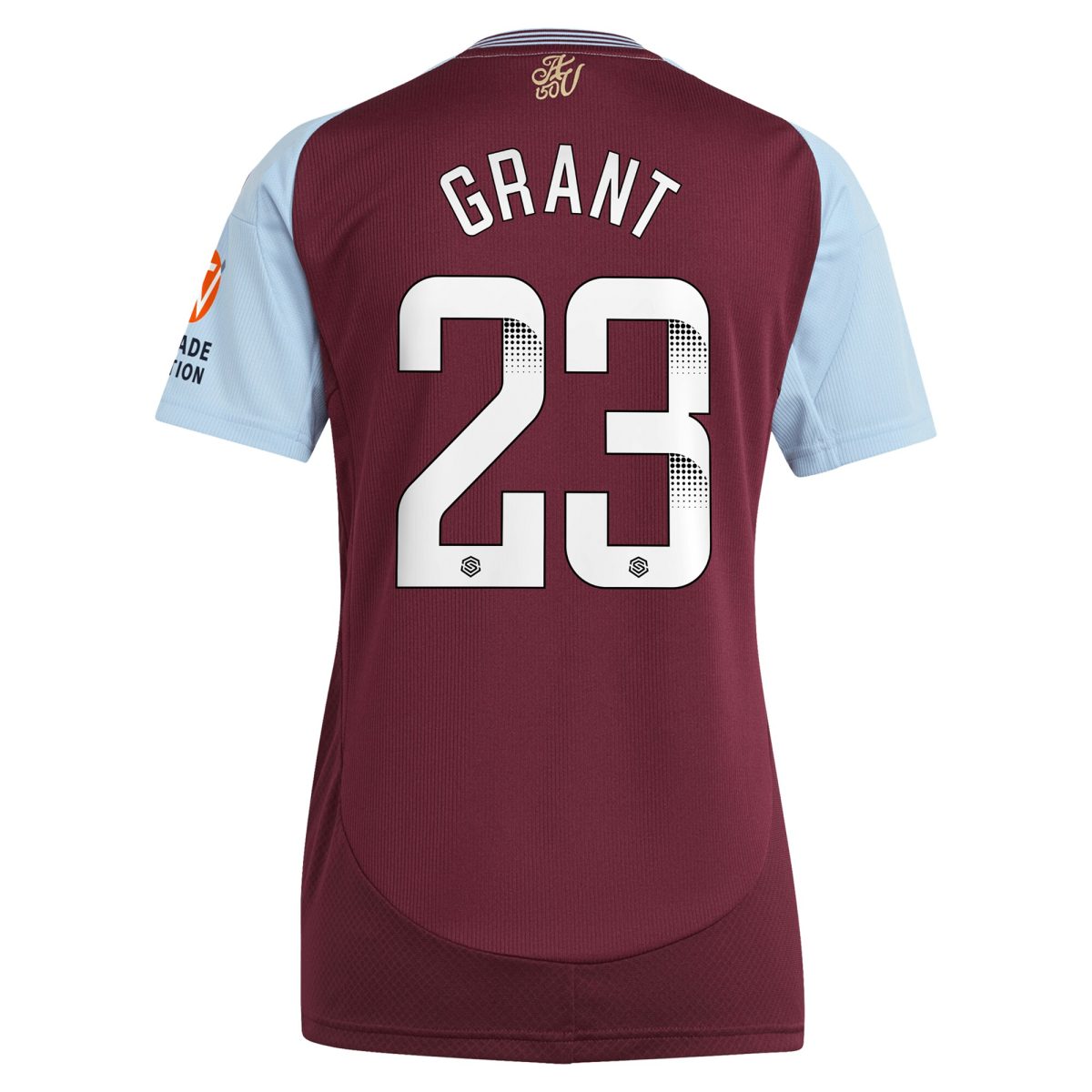 aston villa wsl adidas home shirt 2024-25 – womens with grant 23 printing Collection | Official Aston Villa Kits for Fans