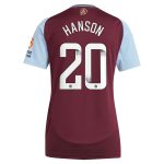 aston villa wsl adidas home shirt 2024-25 – womens with hanson 20 printing Collection | Official Aston Villa Kits for Fans