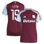 aston villa wsl adidas home shirt 2024-25 – womens with leon 19 printing Collection | Official Aston Villa Kits for Fans