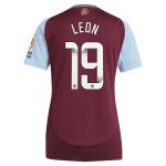 aston villa wsl adidas home shirt 2024-25 – womens with leon 19 printing Collection | Official Aston Villa Kits for Fans