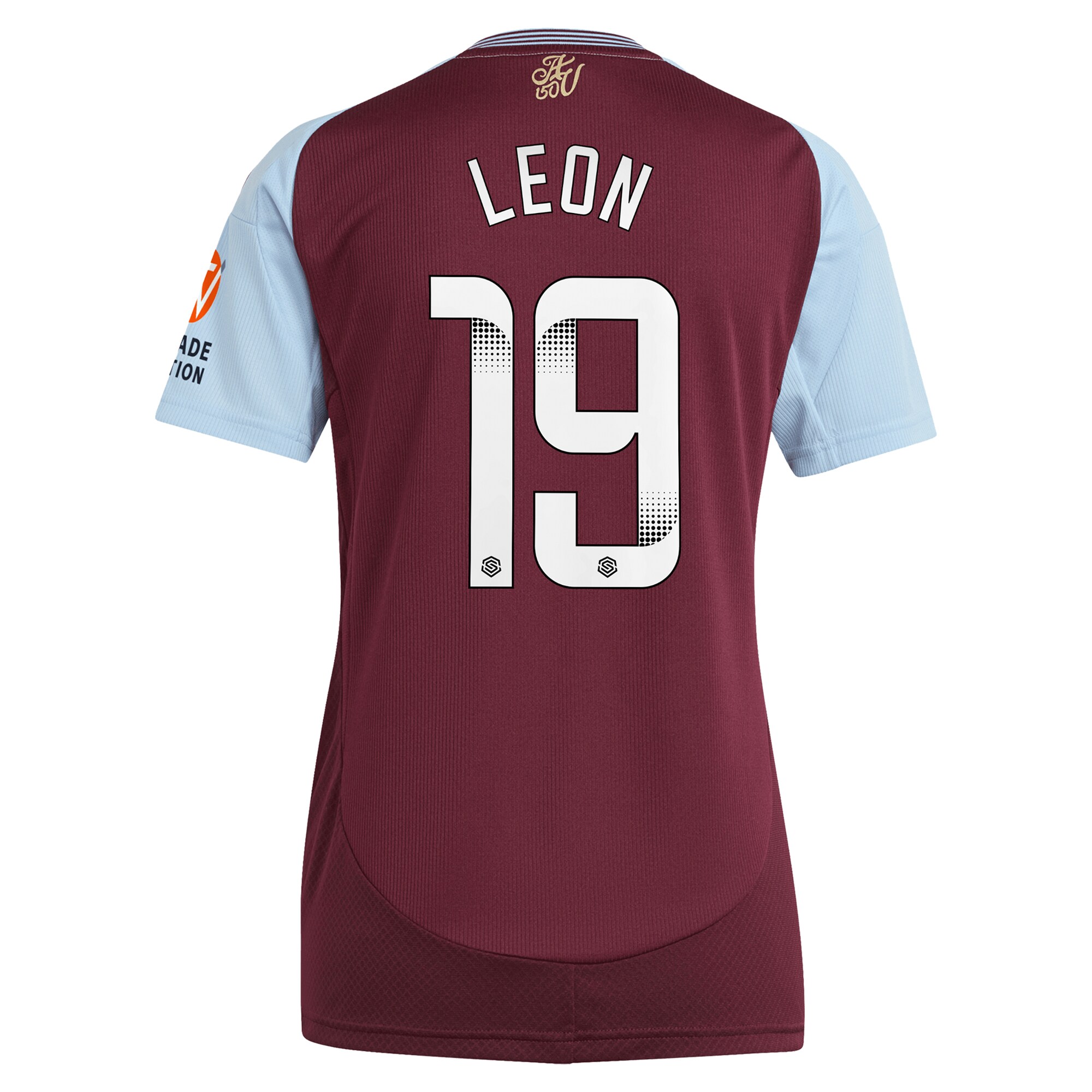 aston villa wsl adidas home shirt 2024-25 – womens with leon 19 printing Collection | Official Aston Villa Kits for Fans