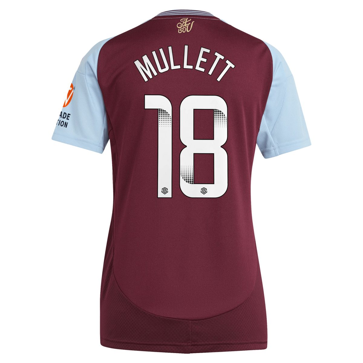 aston villa wsl adidas home shirt 2024-25 – womens with mullett 18 printing Collection | Official Aston Villa Kits for Fans