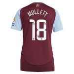 aston villa wsl adidas home shirt 2024-25 – womens with mullett 18 printing Collection | Official Aston Villa Kits for Fans