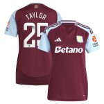 aston villa wsl adidas home shirt 2024-25 – womens with taylor 25 printing Collection | Official Aston Villa Kits for Fans