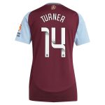 aston villa wsl adidas home shirt 2024-25 – womens with turner 14 printing Collection | Official Aston Villa Kits for Fans