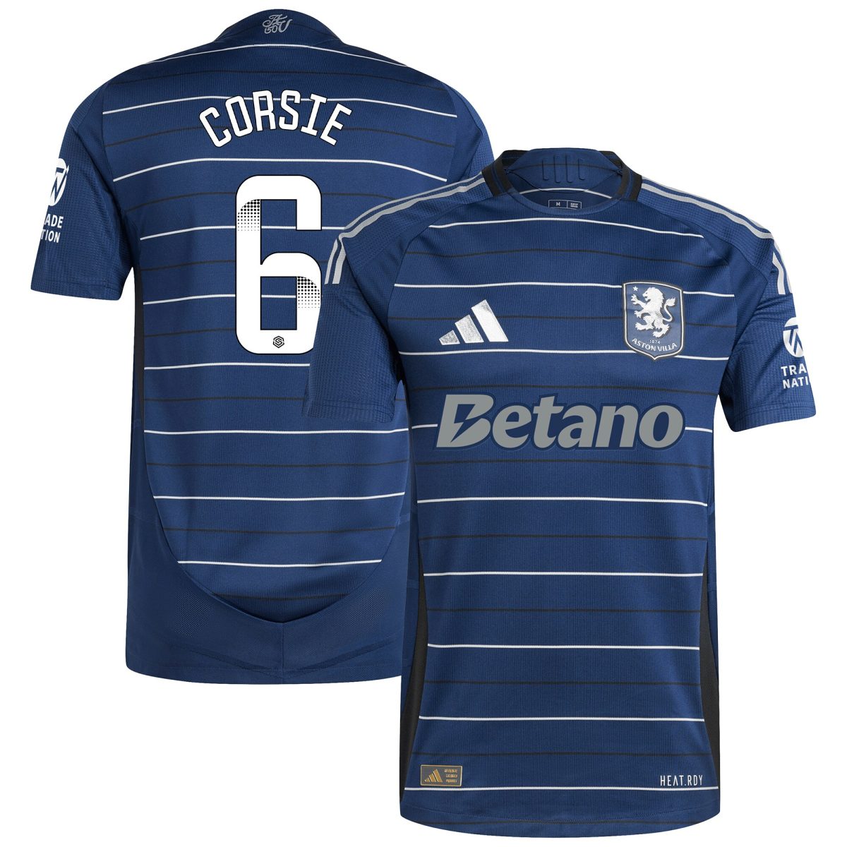 aston villa wsl adidas third authentic shirt 2024-25 with corsie 6 printing Collection | Official Aston Villa Kits for Fans
