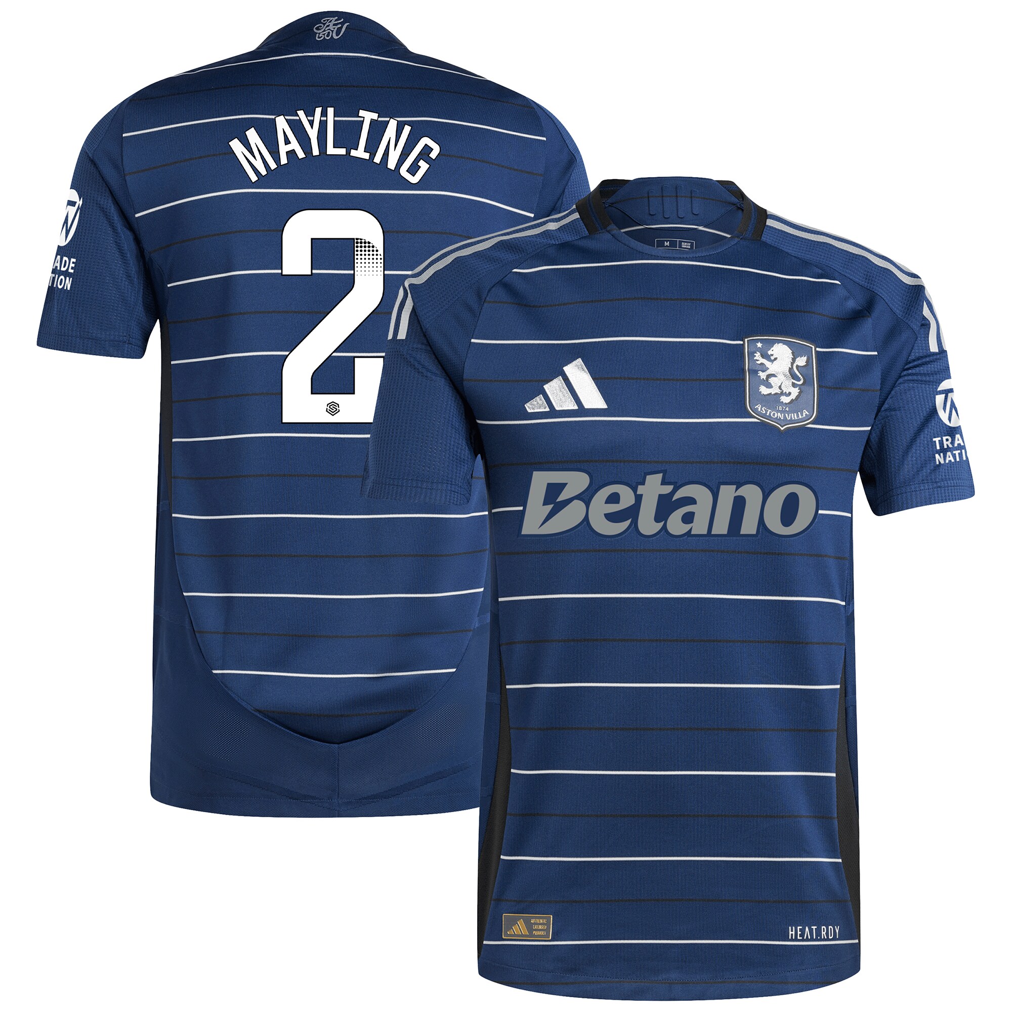 aston villa wsl adidas third authentic shirt 2024-25 with mayling 2 printing Collection | Official Aston Villa Kits for Fans