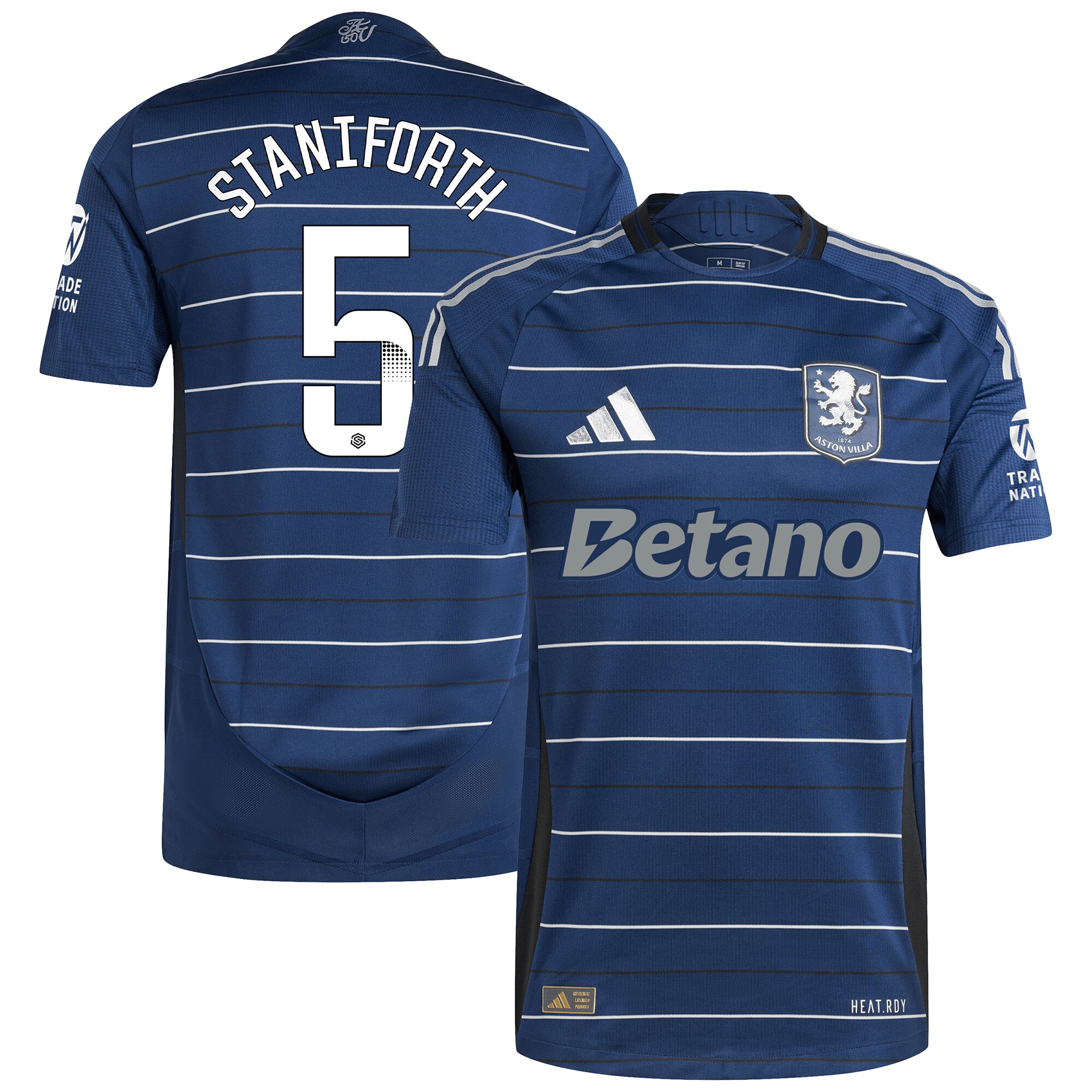 aston villa wsl adidas third authentic shirt 2024-25 with staniforth 5 printing Collection | Official Aston Villa Kits for Fans