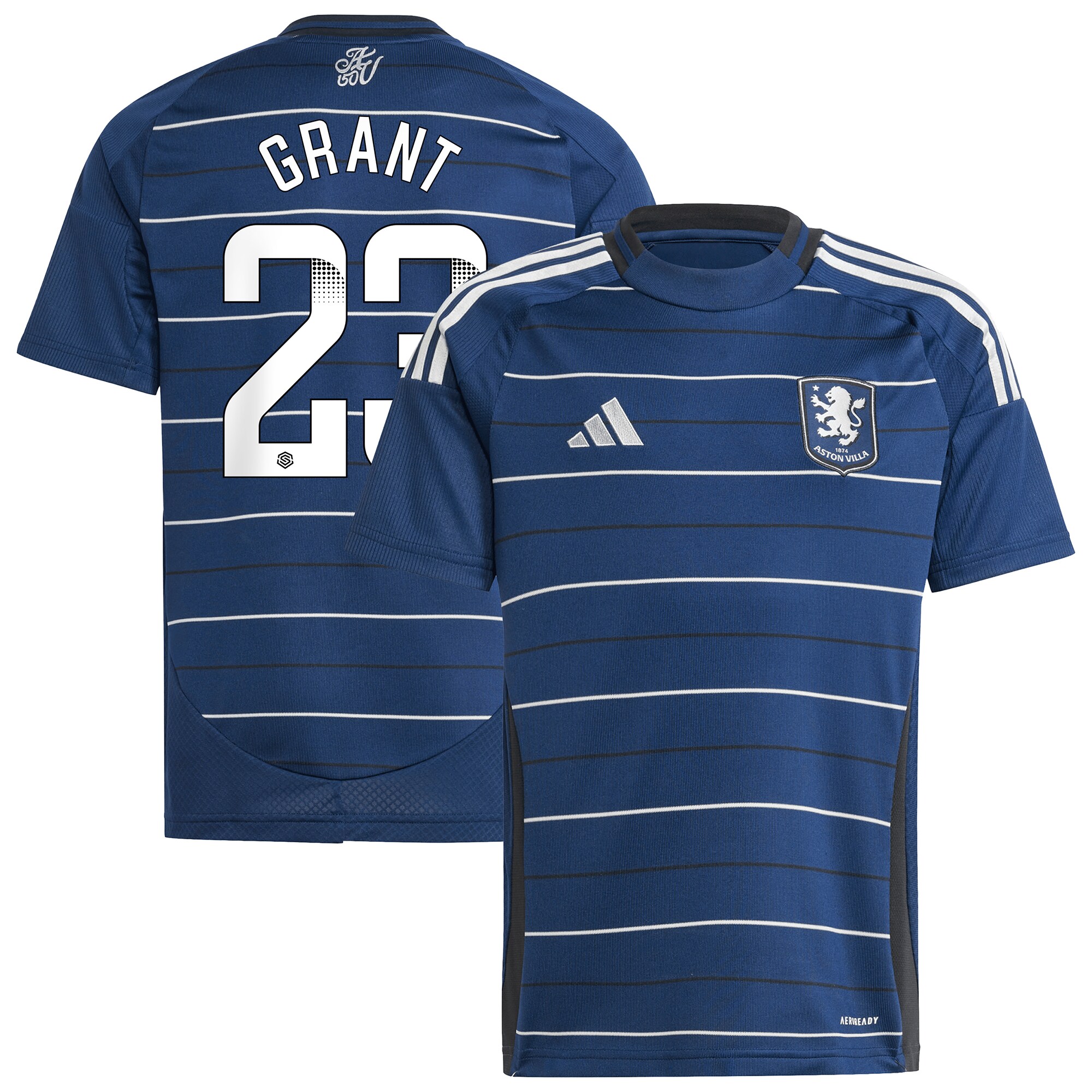 aston villa wsl adidas third shirt 2024-25 – kids with grant 23 printing Collection | Official Aston Villa Kits for Fans