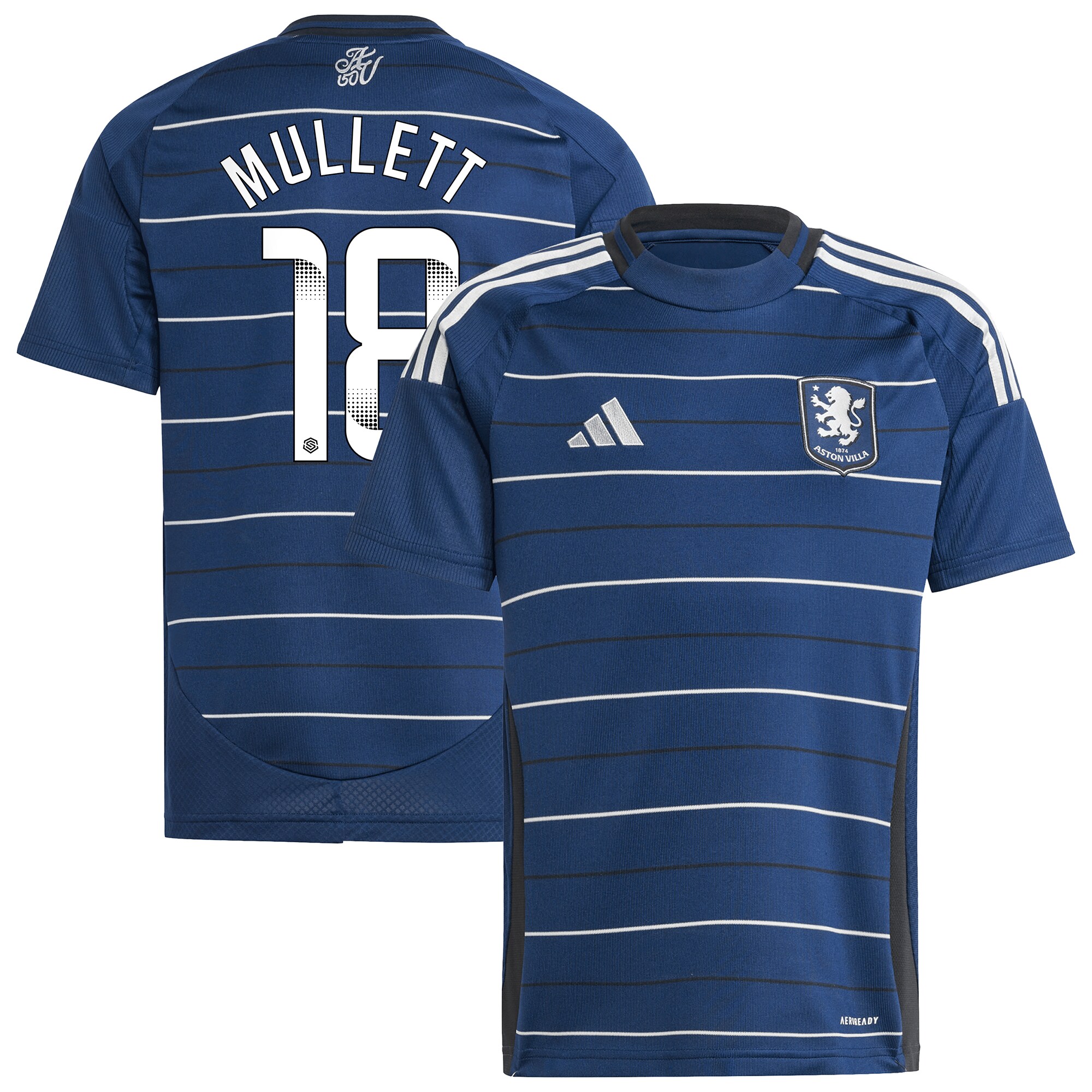 aston villa wsl adidas third shirt 2024-25 – kids with mullett 18 printing Collection | Official Aston Villa Kits for Fans
