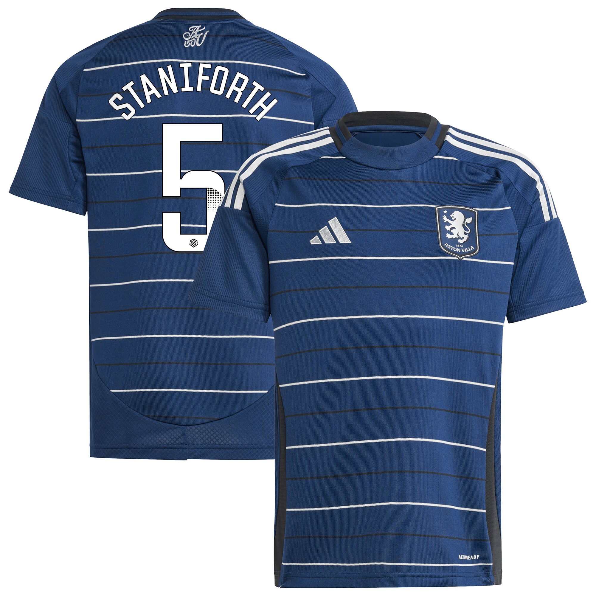 aston villa wsl adidas third shirt 2024-25 – kids with staniforth 5 printing Collection | Official Aston Villa Kits for Fans