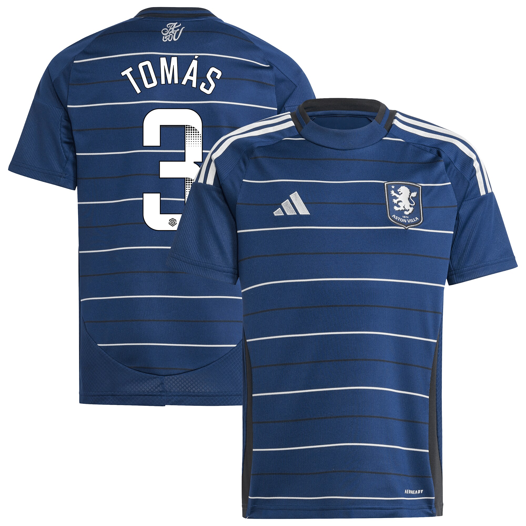 aston villa wsl adidas third shirt 2024-25 – kids with tomás 3 printing Collection | Official Aston Villa Kits for Fans