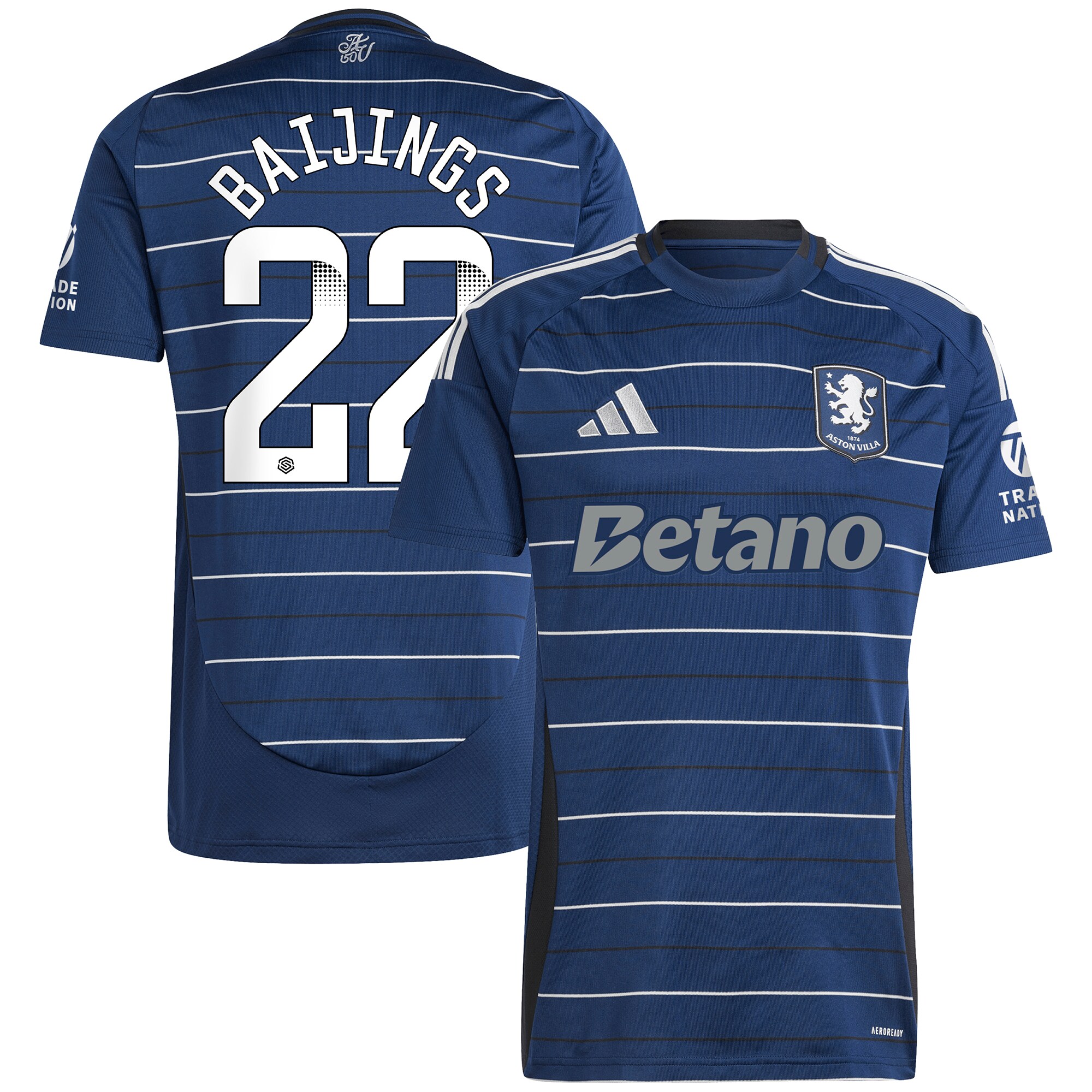 aston villa wsl adidas third shirt 2024-25 with baijings 22 printing Collection | Official Aston Villa Kits for Fans